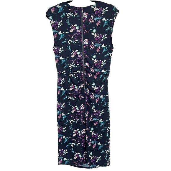 Robert Rodriguez Raven Floral VNeck Faux Wrap Midi A Line Dress - Picture 2 of 6